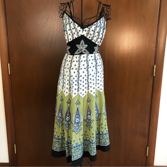 Magic Paisley Pattern Dress with Adjustable Straps - Picture 1 of 6